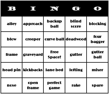 bowling bingo cards