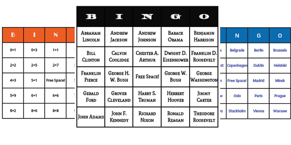 bingo cards